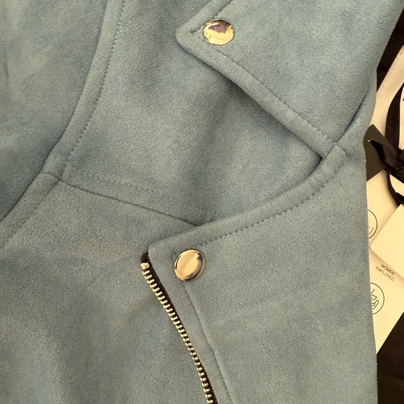 Dauntless Blue Vegan Leather Jacket - Picture 7 of 12